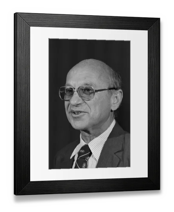Framed Print : Nobel Prize Winner Milton Friedman
