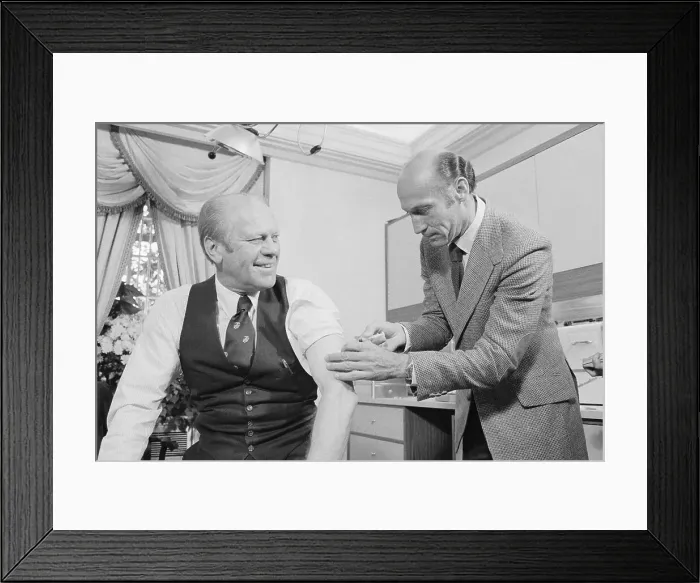 Framed Print : President Ford Gets Swine Flu Shot Framed Print : President Ford Gets Swine Flu Shot