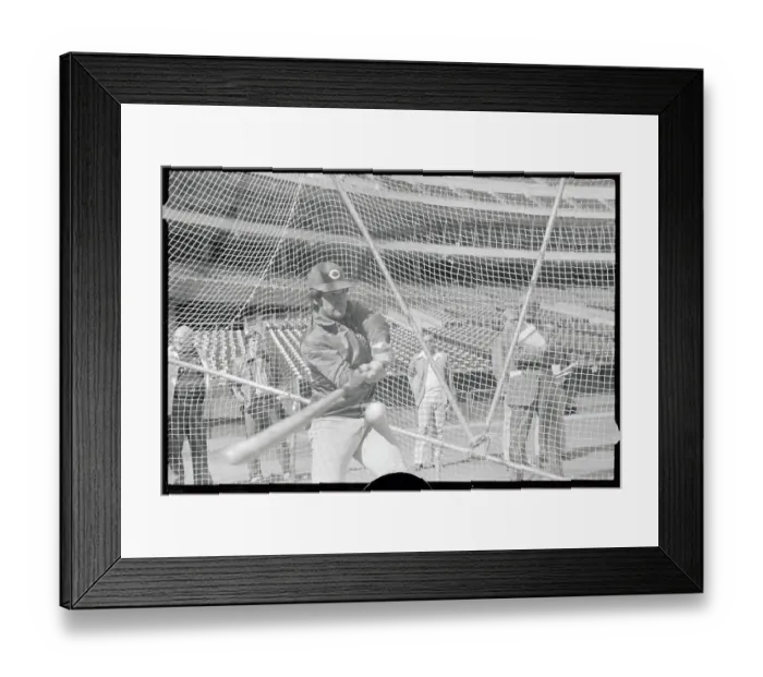 Framed Print : Pete Rose in Batting Cage Framed Print : Pete Rose in Batting Cage