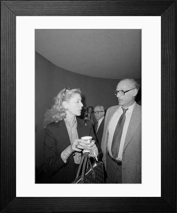 Framed Print : Arthur Miller Speaking with Lauren Bacall Framed Print : Arthur Miller Speaking with Lauren Bacall