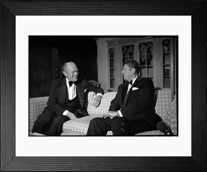 Framed Print : President Ford and Ronald Reagan Talking Framed Print : President Ford and Ronald Reagan Talking