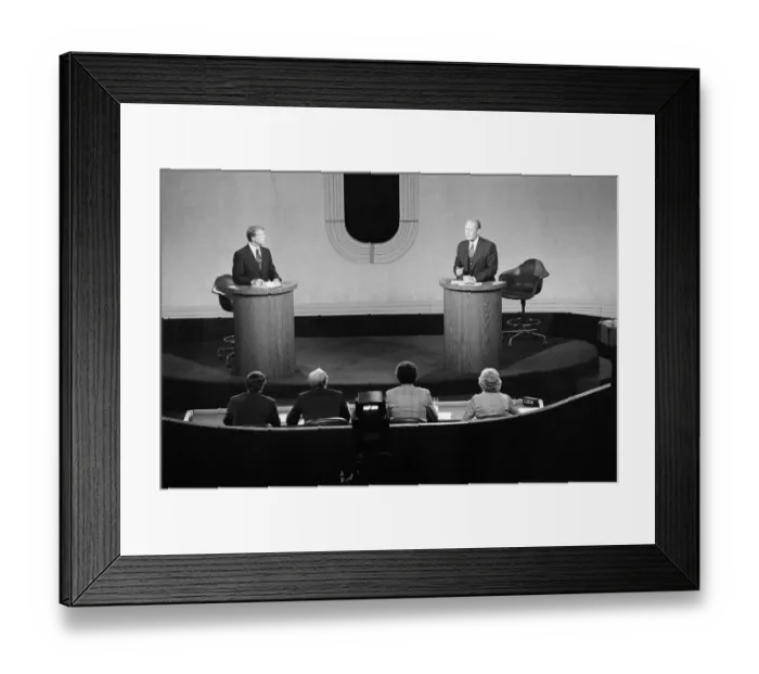 Framed Print : Jimmy Carter and Jerry Ford During Debate Framed Print : Jimmy Carter and Jerry Ford During Debate