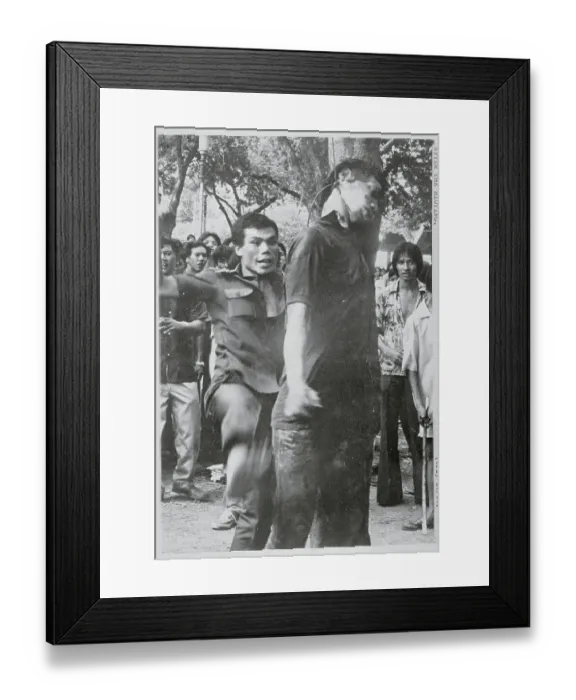 Framed Print : Student Kicking Hung Man Framed Print : Student Kicking Hung Man