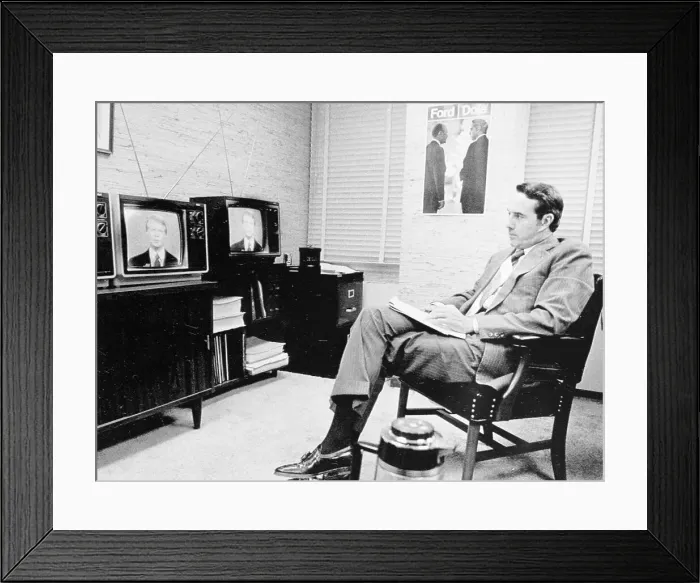 Framed Print : Vice Presidential Candidate Bob Dole Watching Televised Presidential Debates Framed Print : Vice Presidential Candidate Bob Dole Watching Televised Presidential Debates