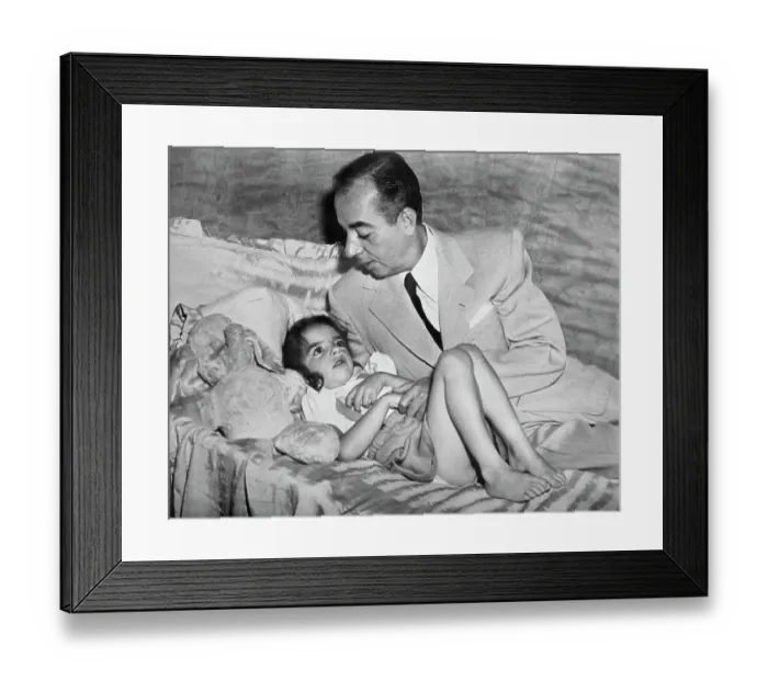 Framed Print : Vincente Minnelli Comforting Daughter Liza Framed Print : Vincente Minnelli Comforting Daughter Liza