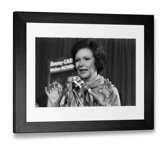 Framed Print : Rosalyn Carter Throws Up Her Hands Framed Print : Rosalyn Carter Throws Up Her Hands