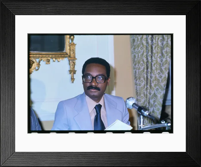 Framed Print : Lopo do Nascimento at News Conference Framed Print : Lopo do Nascimento at News Conference