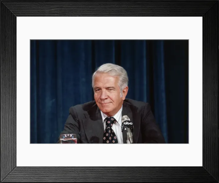 Framed Print : Harry Reasoner at Microphone Framed Print : Harry Reasoner at Microphone