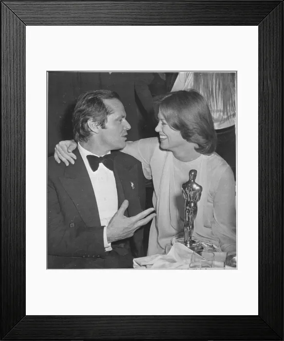 Framed Print : Jack Nicholson Talking to Louise Fletcher Framed Print : Jack Nicholson Talking to Louise Fletcher