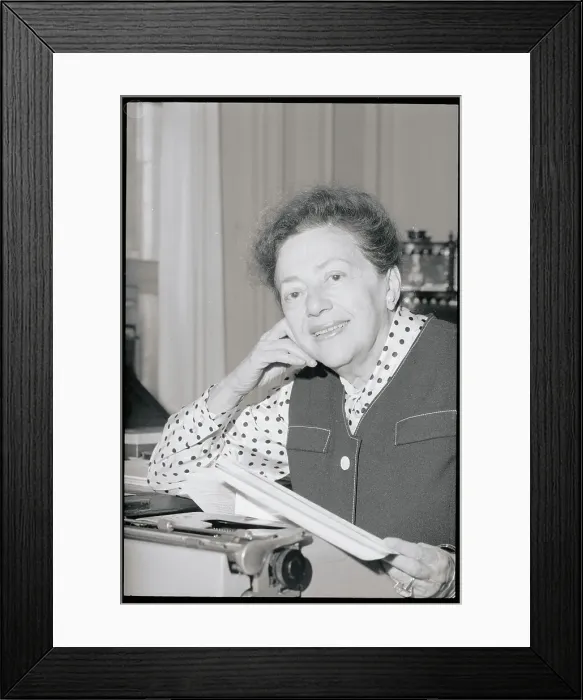 Framed Print : Diana Trilling with One Hand to Cheek Framed Print : Diana Trilling with One Hand to Cheek