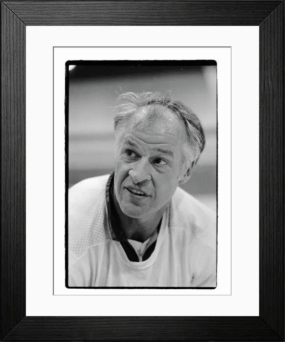 Framed Print : Gordie Howe After a Team Workout Framed Print : Gordie Howe After a Team Workout