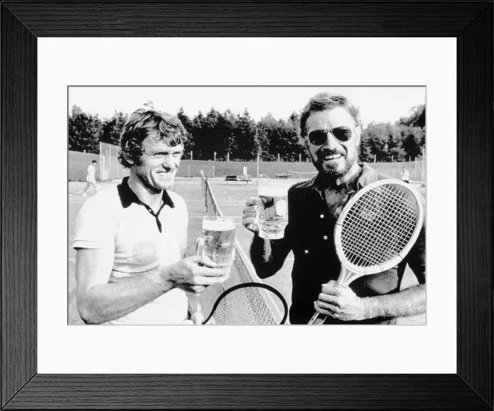 Framed Print : Charlton Heston and Sepp Maier Drink Beer Framed Print : Charlton Heston and Sepp Maier Drink Beer