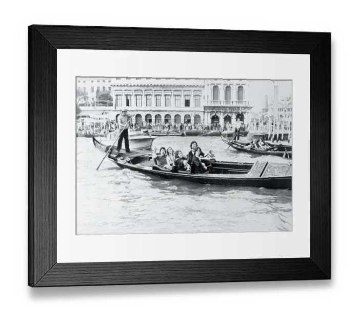 Framed Print : Paul McCartney and Wings in Gondola Framed Print : Paul McCartney and Wings in Gondola