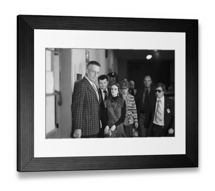 Framed Print : Patricia Hearst Escorted to Courthouse Framed Print : Patricia Hearst Escorted to Courthouse