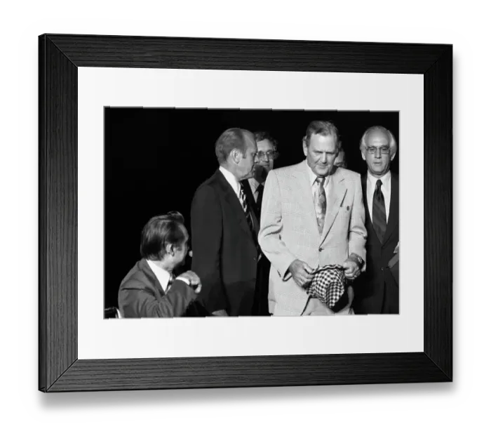 Framed Print : President Gerald Ford Wears Bear Bryant's Hat Framed Print : President Gerald Ford Wears Bear Bryant's Hat