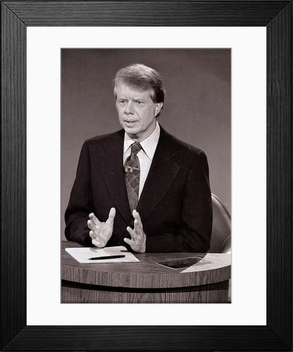 Framed Print : Jimmy Carter Gestures During Debate Framed Print : Jimmy Carter Gestures During Debate