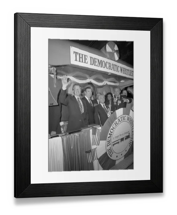 Framed Print : Jimmy Carter Waving on Whistelstop Tour Framed Print : Jimmy Carter Waving on Whistelstop Tour