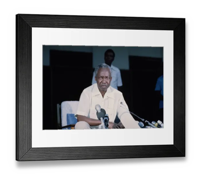 Framed Print : President Julius Nyerere Of Tanzania Framed Print : President Julius Nyerere Of Tanzania