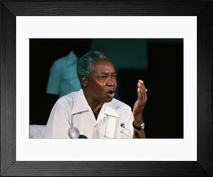Framed Print : Julius Nyerere Speaking at New Conference Framed Print : Julius Nyerere Speaking at New Conference