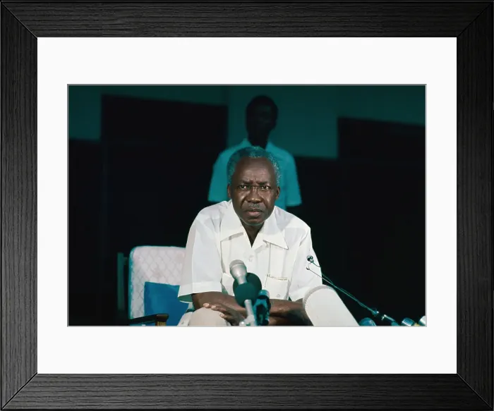 Framed Print : Julius Nyerere at New Conference