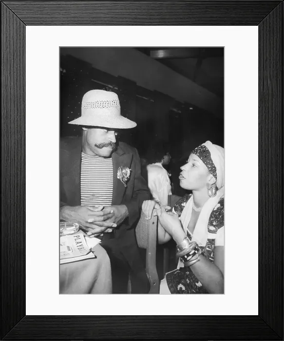 Framed Print : Playwrights Melvin Van Peebles and Niozake Shange Framed Print : Playwrights Melvin Van Peebles and Niozake Shange