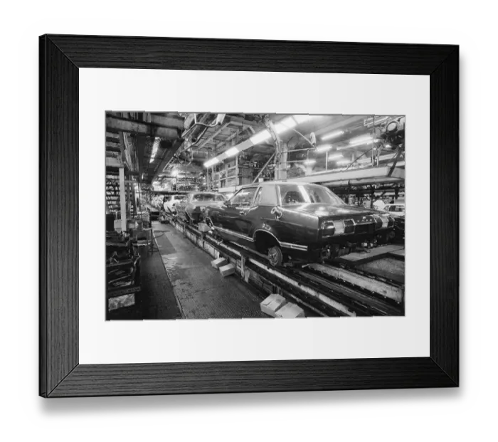 Framed Print : Cars Abandoned on Assembly Line Framed Print : Cars Abandoned on Assembly Line
