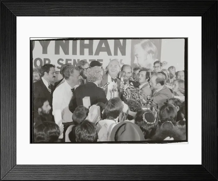 Framed Print : Daniel Moynihan Attending Press Conference on His Senate Victory Framed Print : Daniel Moynihan Attending Press Conference on His Senate Victory