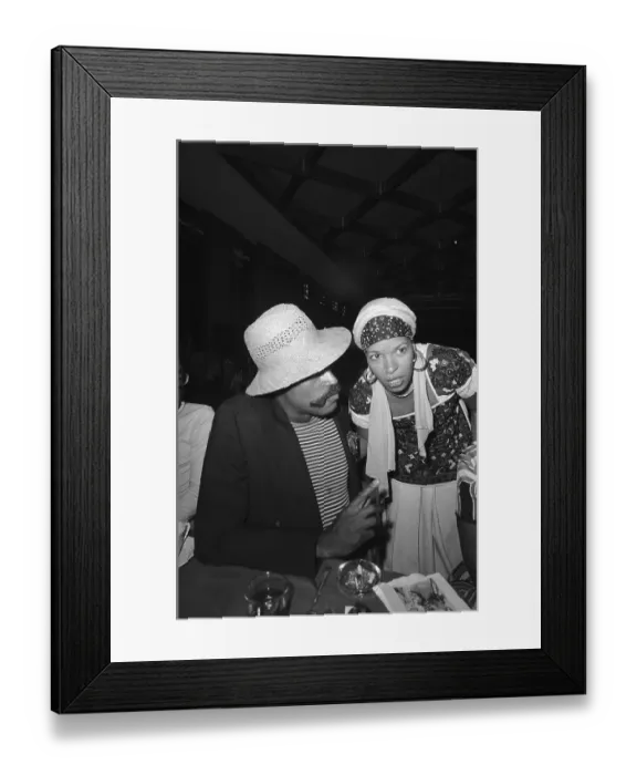 Framed Print : Melvin van Peebles and Ntozake Shange at Party Framed Print : Melvin van Peebles and Ntozake Shange at Party