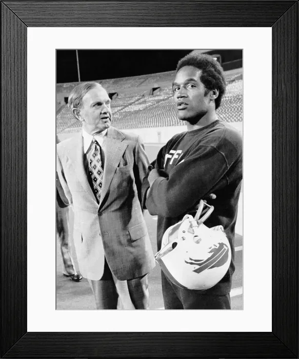 Framed Print : O.J. Simpson and Ralph Wilson Framed Print : O.J. Simpson and Ralph Wilson