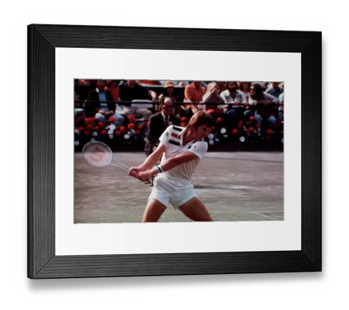 Framed Print : Jimmy Connors Concentrates on Ball Framed Print : Jimmy Connors Concentrates on Ball