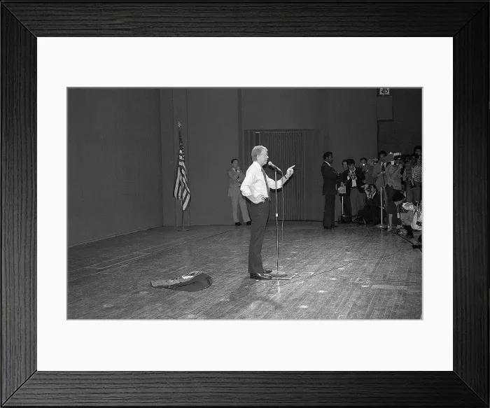 Framed Print : Carter Gives Informal Speech in Brooklyn Framed Print : Carter Gives Informal Speech in Brooklyn