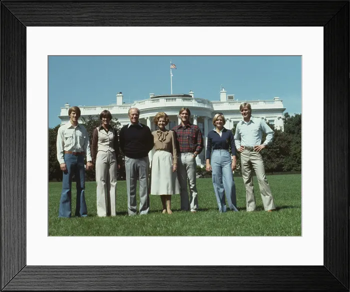 Framed Print : First Family On White House lawn Framed Print : First Family On White House lawn