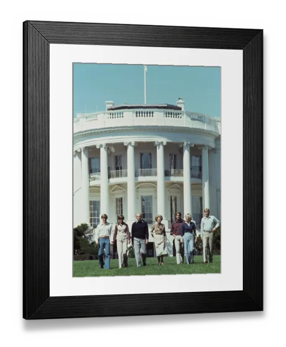 Framed Print : First Family On White House Lawn