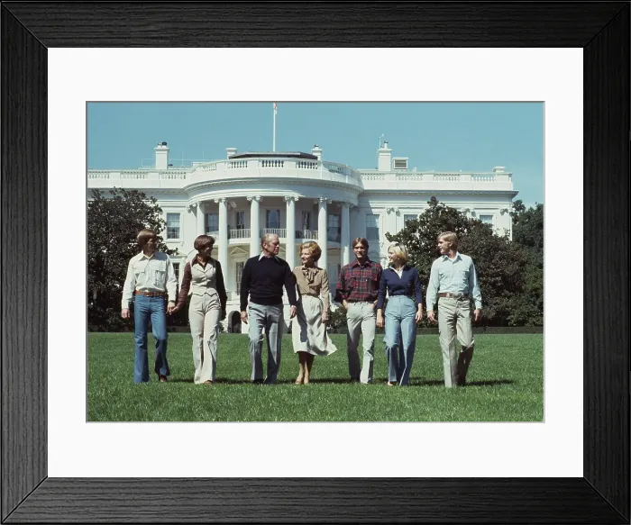 Framed Print : First Family On White House lawn Framed Print : First Family On White House lawn