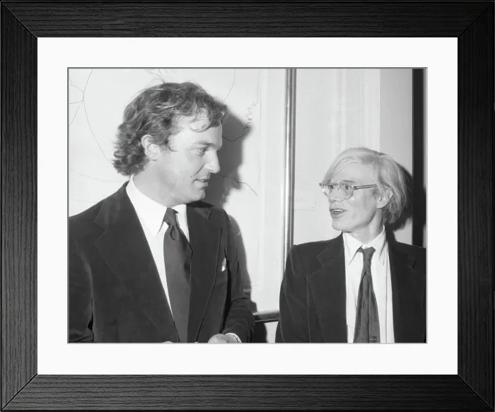 Framed Print : Artists James Wyeth and Andy Warhol Conversing Framed Print : Artists James Wyeth and Andy Warhol Conversing