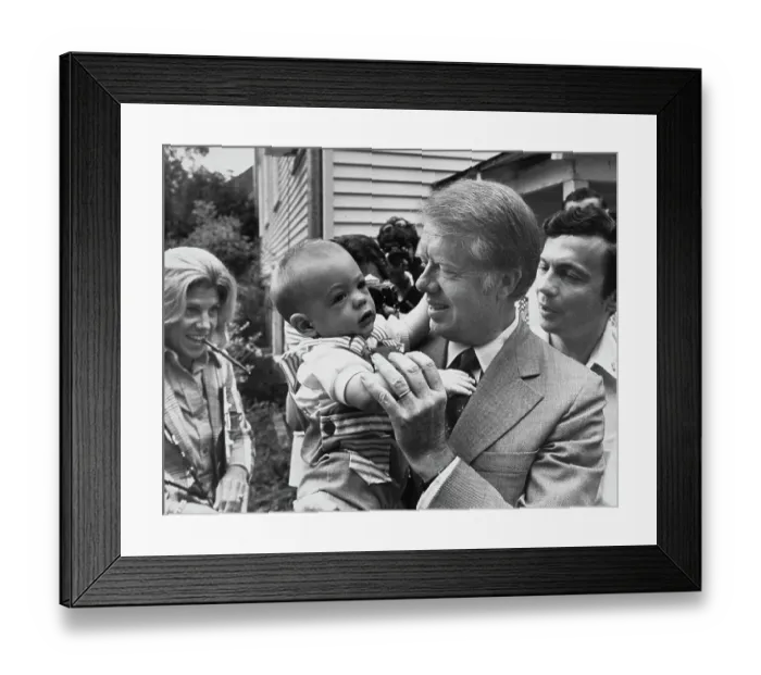Framed Print : Jimmy Carter With Baby Framed Print : Jimmy Carter With Baby