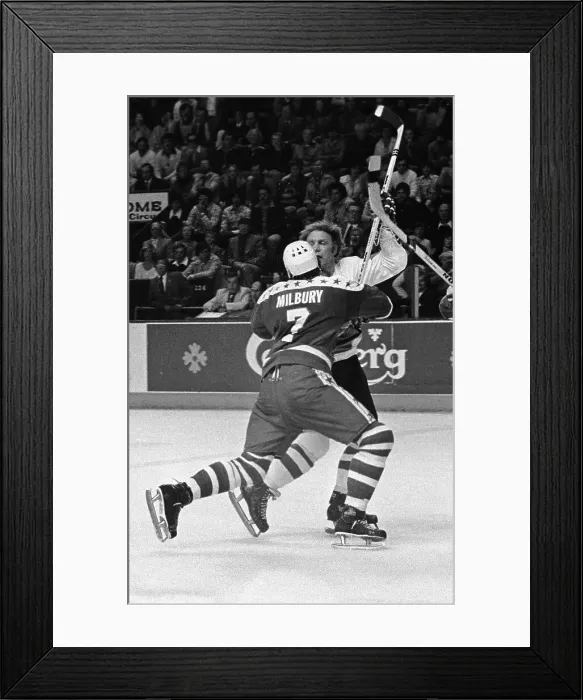 Framed Print : Hockey Players Fighting on Ice Framed Print : Hockey Players Fighting on Ice