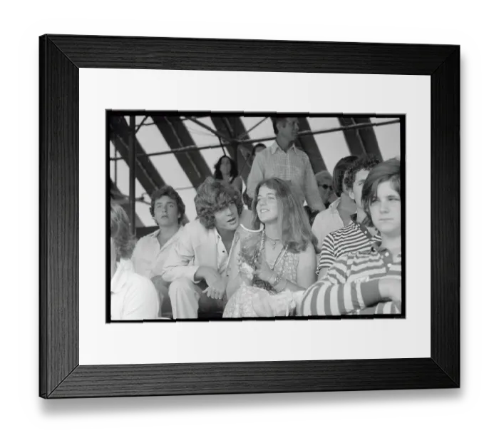Framed Print : Younger Caroline and John Fitrzgerald Jr. Sitting in Tennis Tournament Stands Framed Print : Younger Caroline and John Fitrzgerald Jr. Sitting in Tennis Tournament Stands
