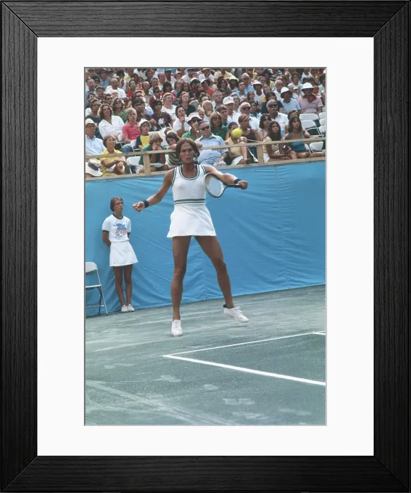 Framed Print : Renee Richards Returning Serve Framed Print : Renee Richards Returning Serve
