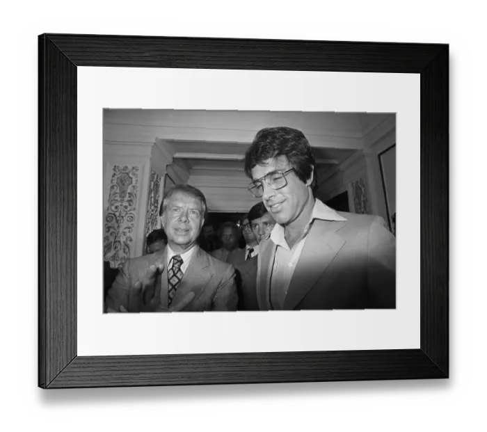 Framed Print : Jimmy Carter and Actor Warren Beatty Framed Print : Jimmy Carter and Actor Warren Beatty