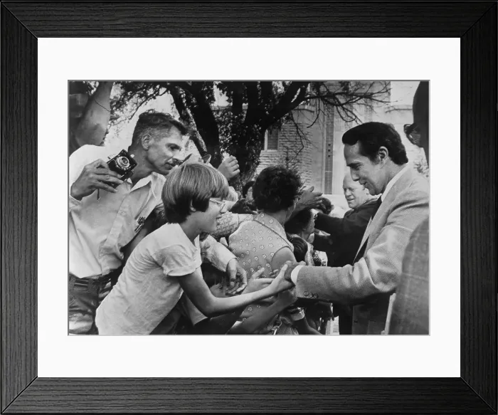 Framed Print : Bob Dole Greeting Hometown Supporters Framed Print : Bob Dole Greeting Hometown Supporters