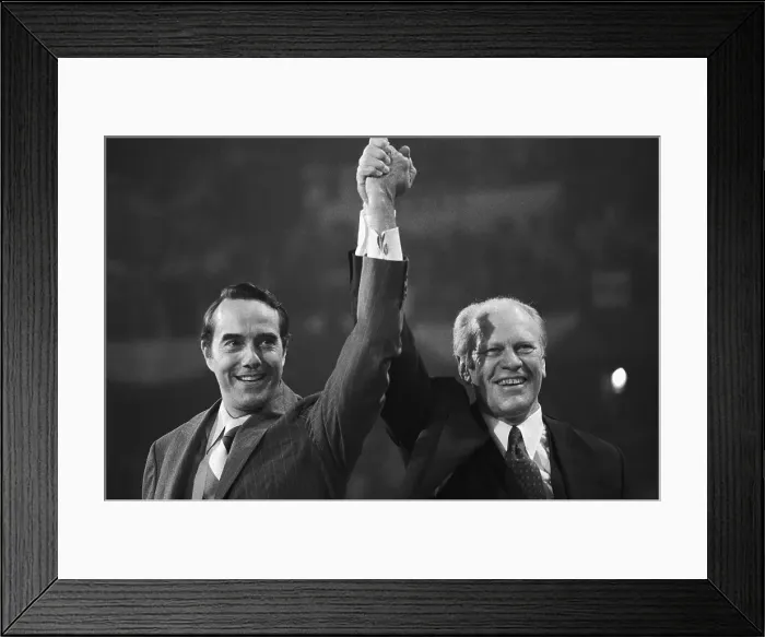Framed Print : Gerald Ford and Bob Dole at GOP Conv Framed Print : Gerald Ford and Bob Dole at GOP Conv