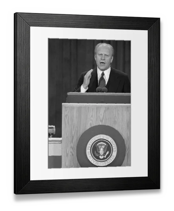 Framed Print : Gerald Ford Delivering Acceptance Speech Framed Print : Gerald Ford Delivering Acceptance Speech