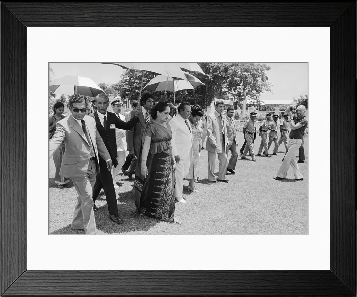 Framed Print : Sri Lankan Welcoming Party for with Josip and Jovanka Tito