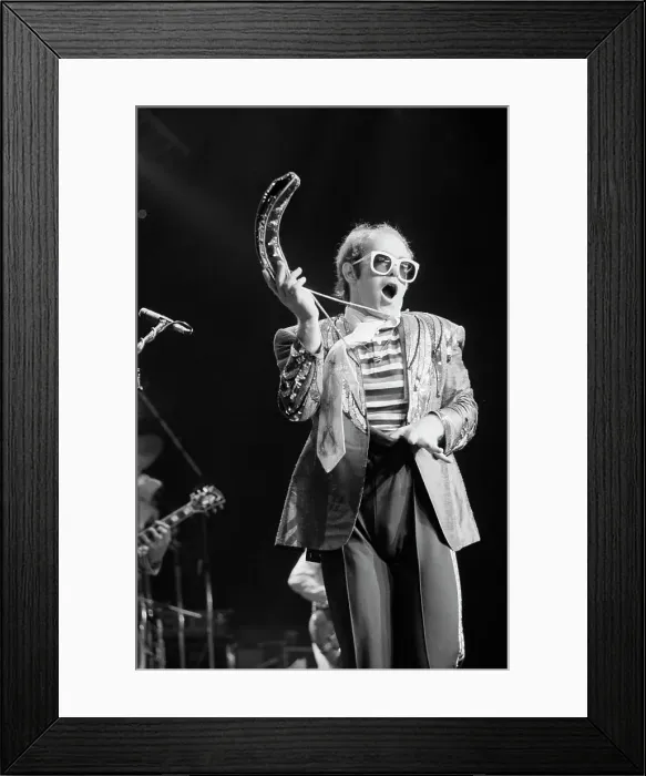 Framed Print : Elton John On Stage
