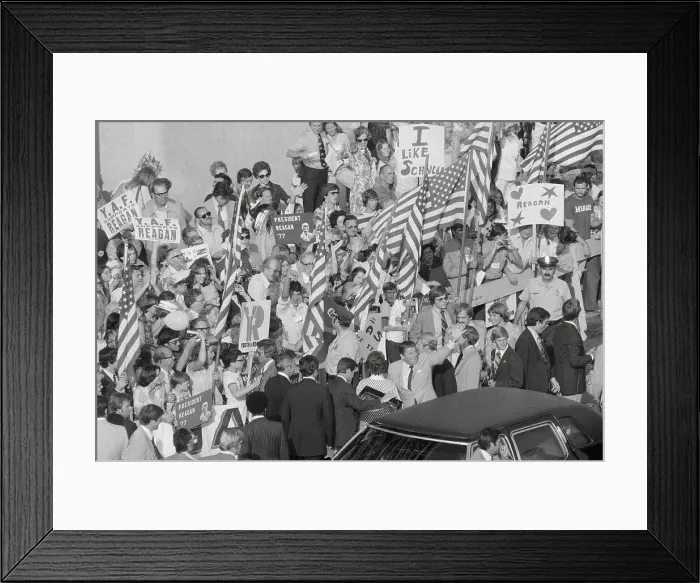 Framed Print : Ronald Reagan Waving Framed Print : Ronald Reagan Waving