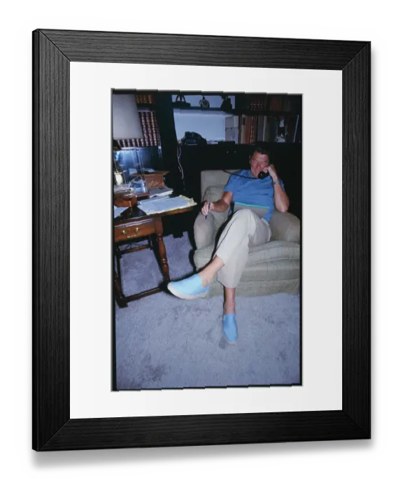 Framed Print : Ronald Reagan Talking on Telephone Framed Print : Ronald Reagan Talking on Telephone