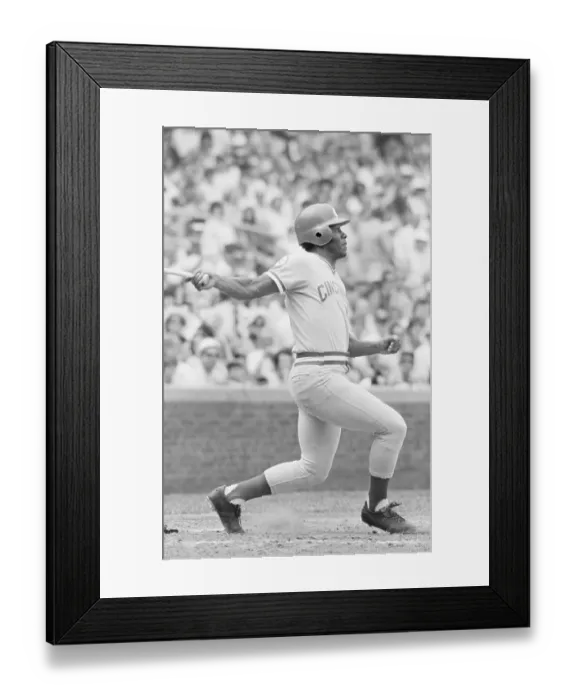 Framed Print : Ken Griffey Sr. Hitting Single During Baseball Game Framed Print : Ken Griffey Sr. Hitting Single During Baseball Game