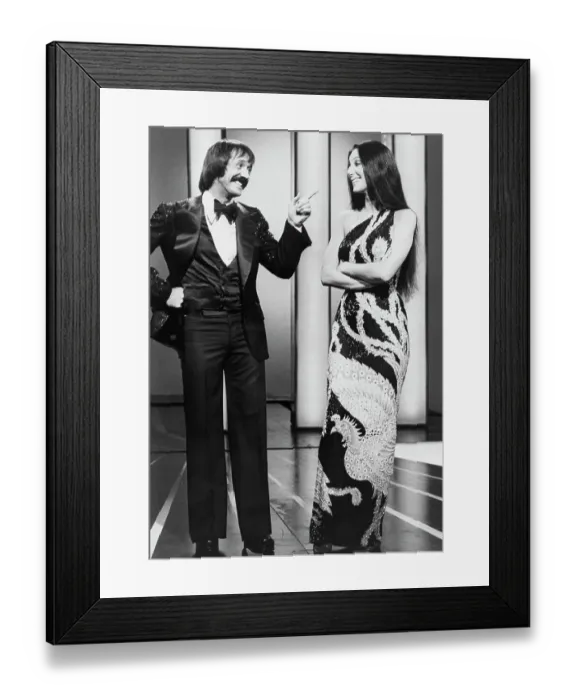 Framed Print : Sonny Bono and Cher on Television Framed Print : Sonny Bono and Cher on Television