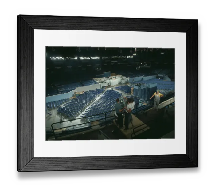 Framed Print : Preparations For Republican Convention, 1976